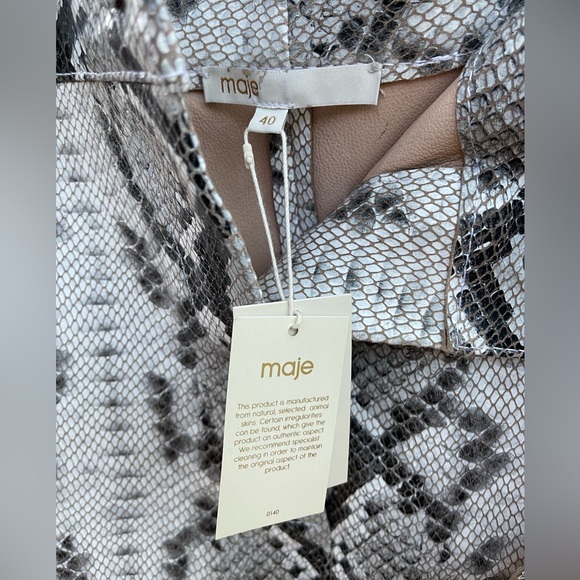 Maje Leather skirt Snakeskin pattern Size 40 (8/10) - Picture 4 of 8